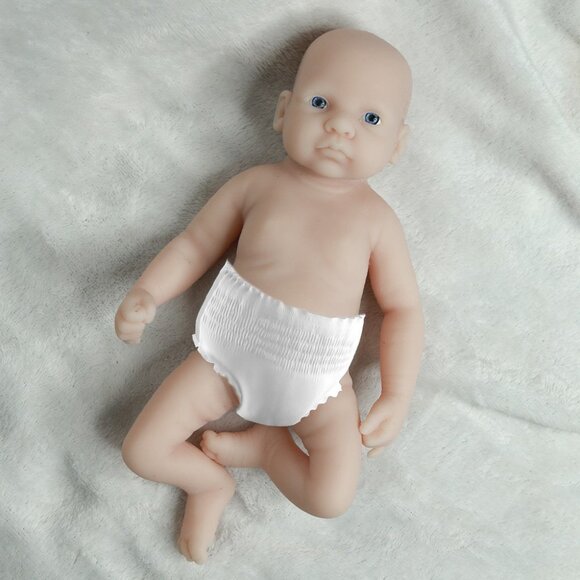 26cm Open Eyes Silicone Reborn Baby Doll 1.32lbs Full Silicone Newborn Girl Doll - Picture 3 of 7